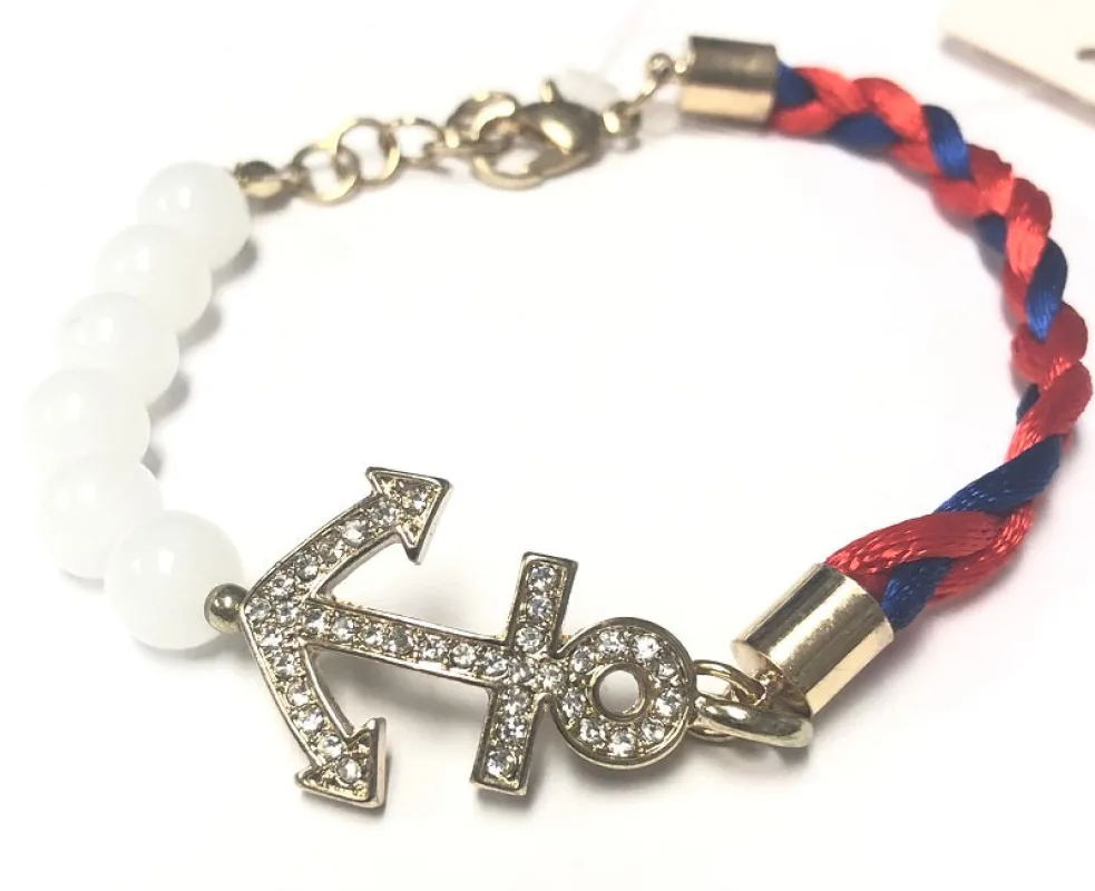 ANCHOR BRACELET CLEAR STONES ( 04267 GLWHT ) sold by Oh My Jewelry