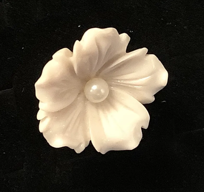 SILVER WHITE ADJUSTABLE FLOWER RING ( 1233 WT ) sold by Oh My Jewelry