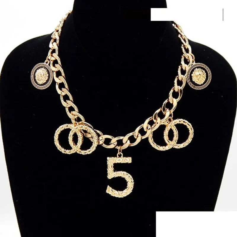 GOLD LION HEAD NECKLACE 5 ( 8178 GD ) sold by Oh My Jewelry