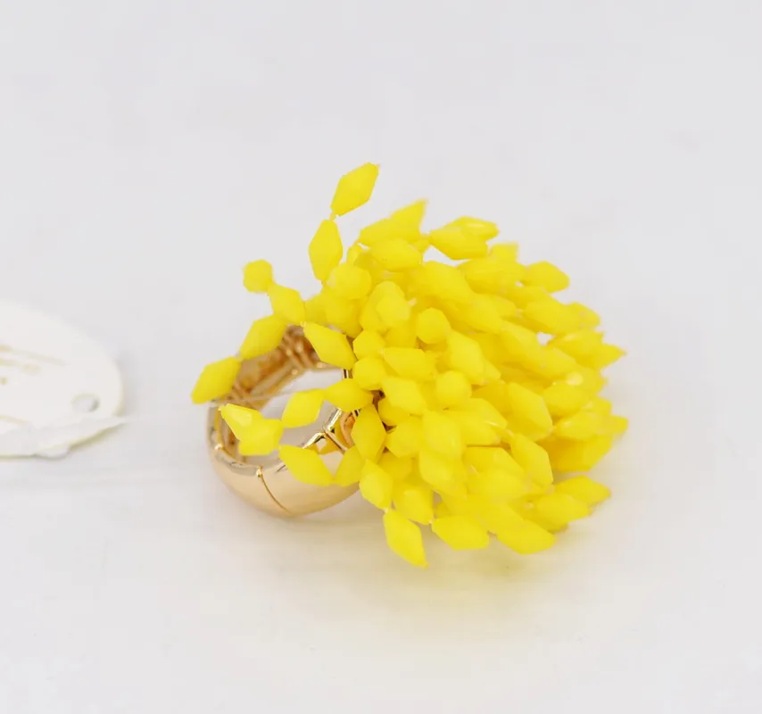 GOLD RING YELLOW BEADS ( 1146 GLYEL ) sold by Oh My Jewelry