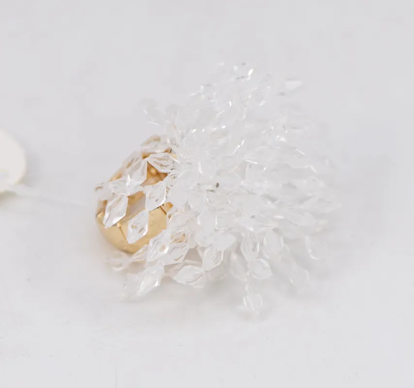 GOLD RING CLEAR BEADS ( 1146 GLCLR ) sold by Oh My Jewelry