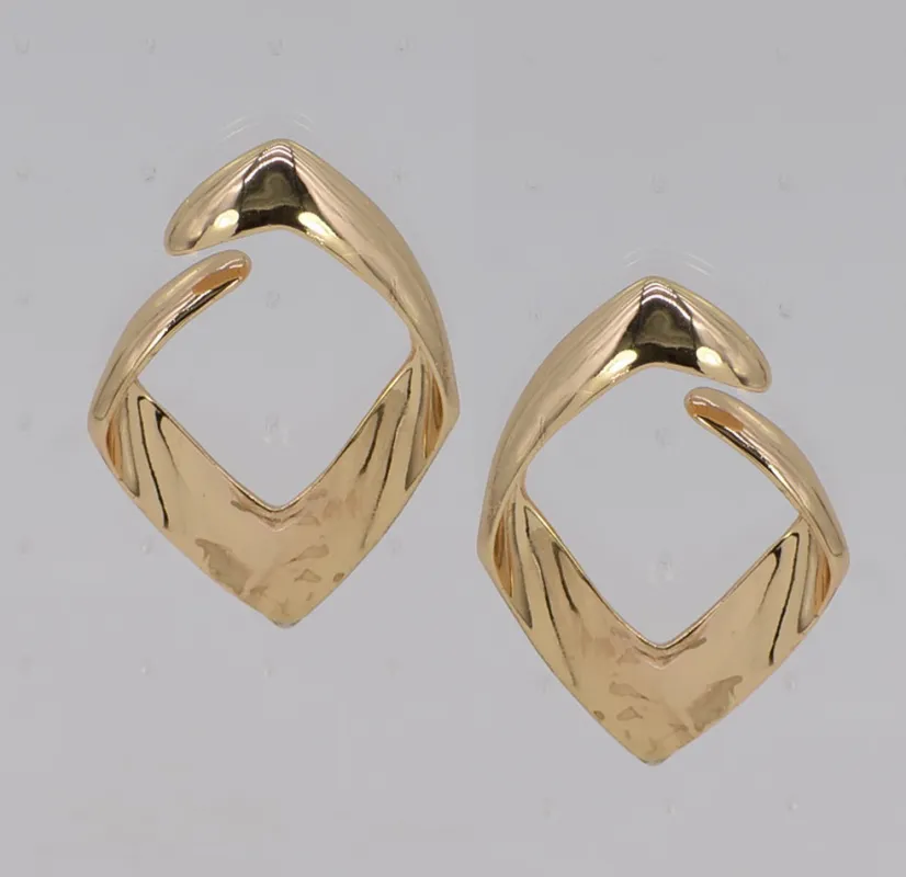 GOLD METAL EARRINGS ( 5189 GOL ) sold by Oh My Jewelry