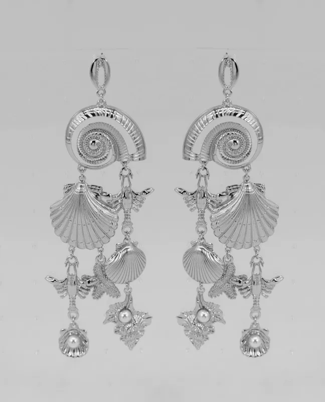 DANGLING SILVER SEA CHARMS ( 6204 SLCRM ) made by Fiesta