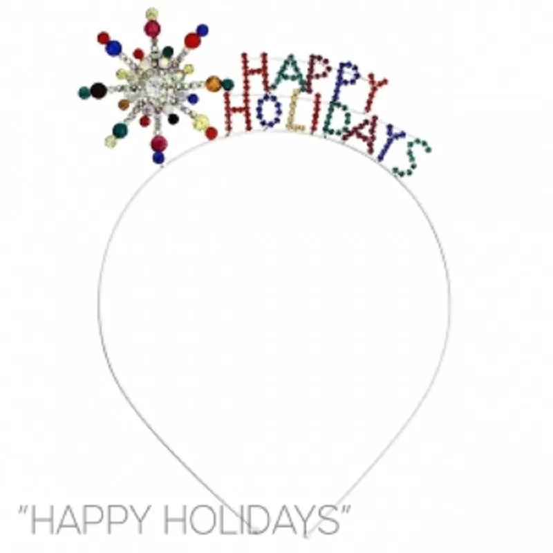 SILVER HEADBAND HAPPY HOLIDAYS ( 71473 XMUS ) sold by Oh My Jewelry