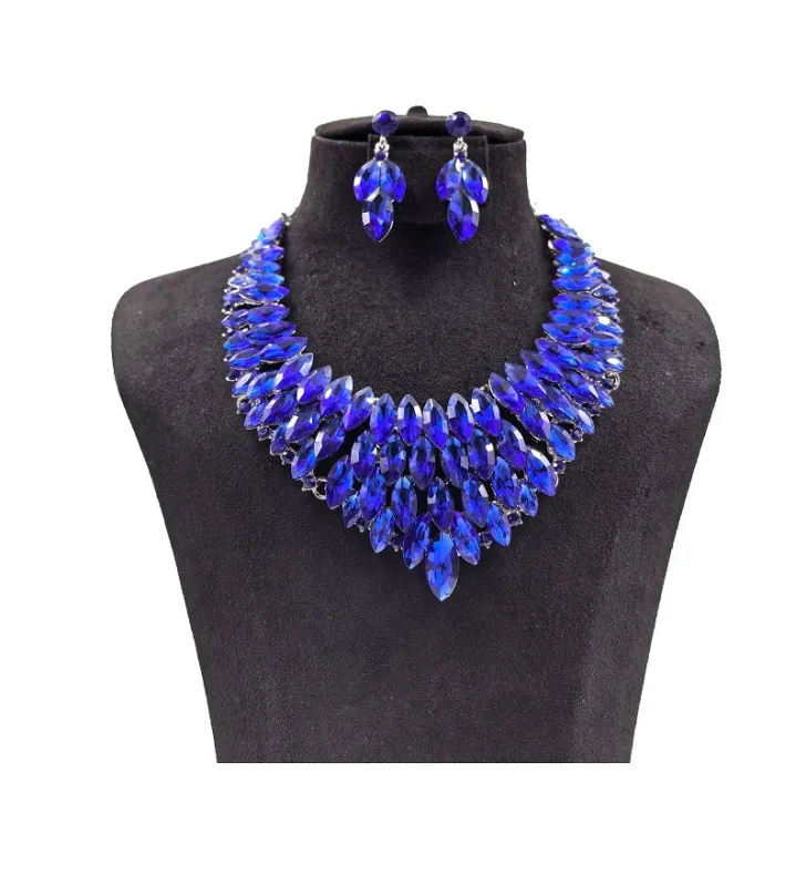 RHINESTONE NECKLACE SET ( 0114 3S ) made by Oh My Jewelry
