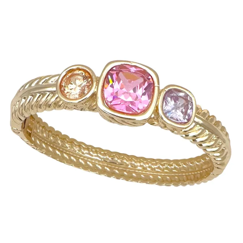 GOLD BANGLE MULTICOLOR STONES ( 1372 BGM ) sold by Oh My Jewelry