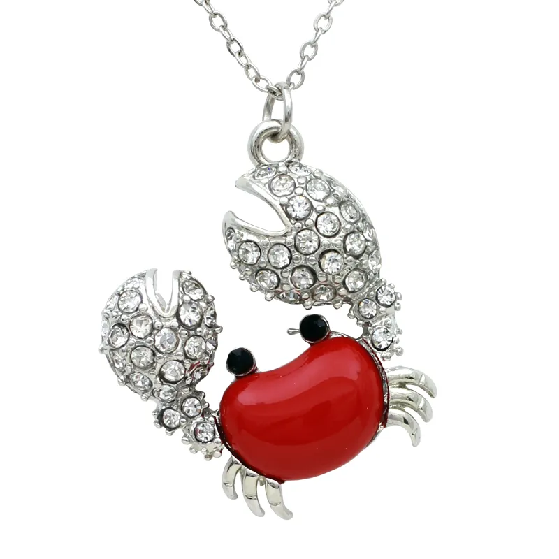 SILVER RED CRAB NECKLACE ( 13008 LSIS ) sold by Oh My Jewelry