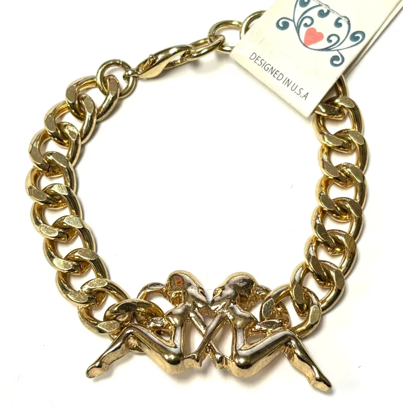 GOLD FEMALE BRACELET ( 0458 GD ) sold by Oh My Jewelry