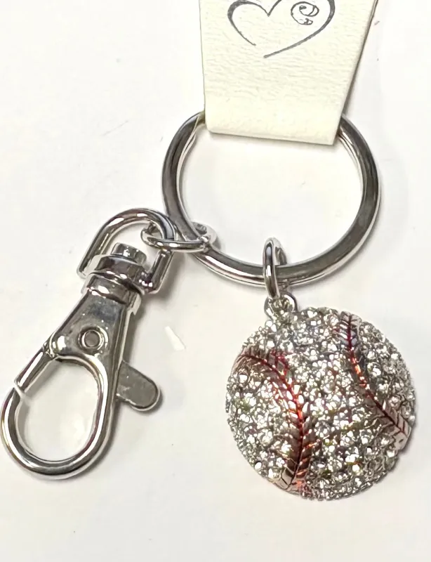 SILVER KEYCHAIN BASEBALL CHARM ( 1970 RHCC ) made by Oh My Jewelry