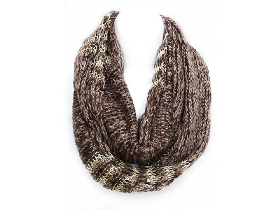 BROWN GOLD INFINITY SCARF ( 0072 GB ) sold by Oh My Jewelry