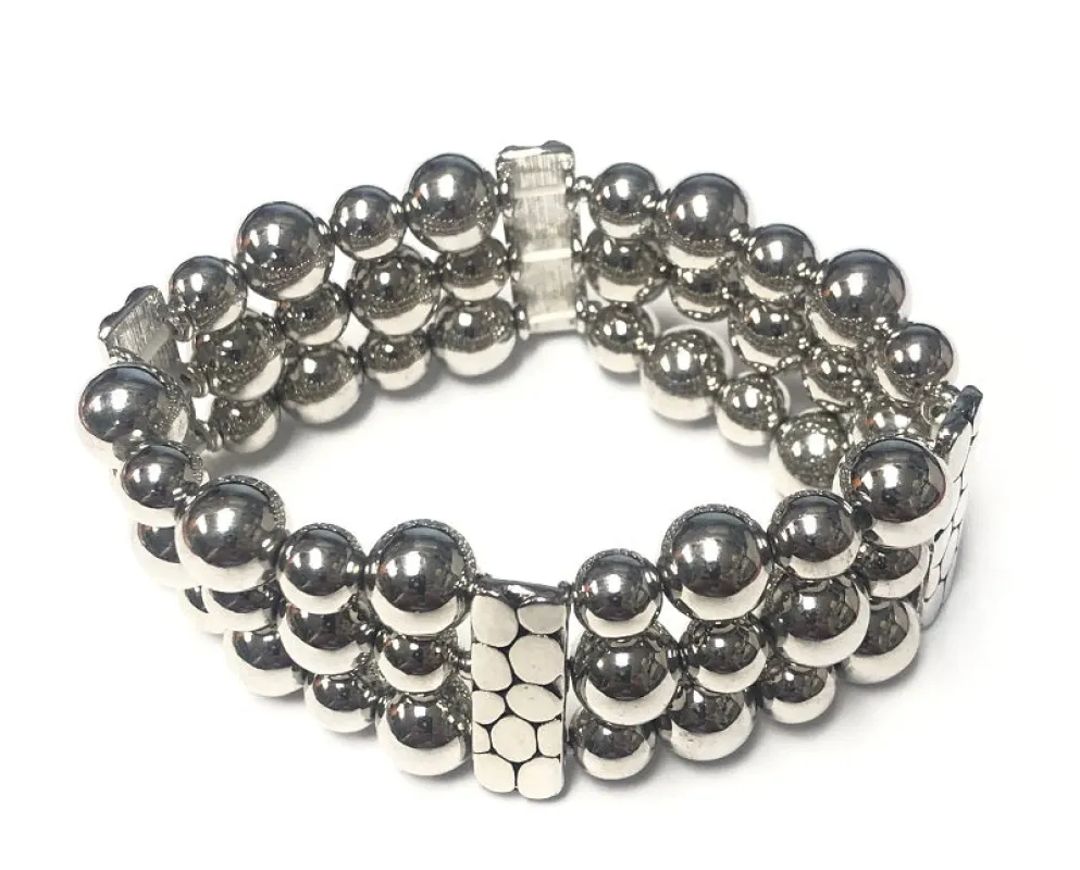 SILVER STRETCH BRACELET ( 2709 S ) made by Oh My Jewelry