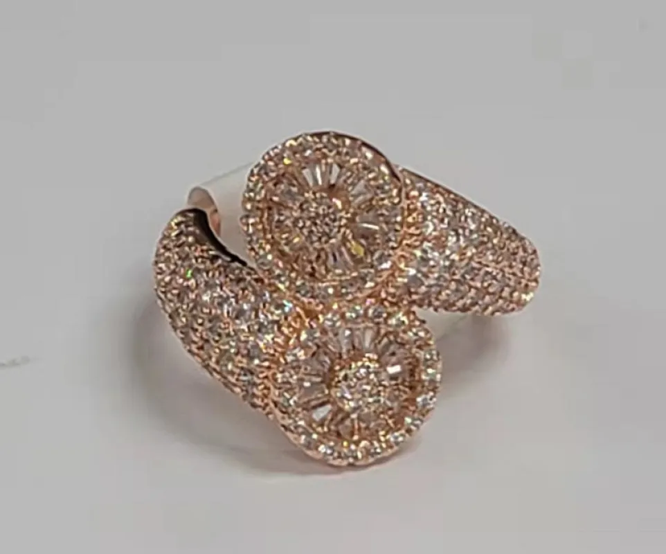ROSE GOLD RING CLEAR CZ CUBIC ZIRCONIA STONES SIZE 6 ( 461 RG SIZE 6 ) sold by Oh My Jewelry