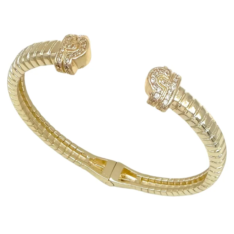 GOLD BANGLE CZ STONES ( 1576 BG ) made by Oh My Jewelry
