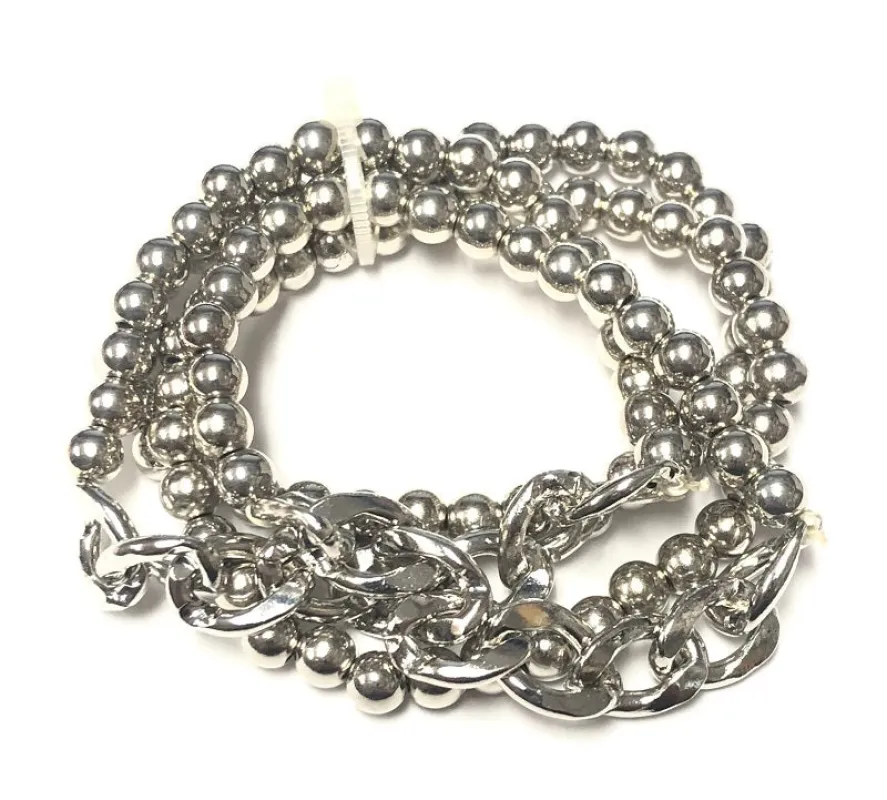 SILVER STRETCH BRACELET ( 1217 RD ) made by Oh My Jewelry