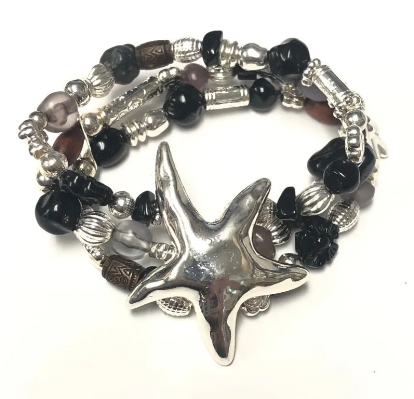 SILVER STRETCH BRACELET STARFISH ( 4909 SJ ) sold by Oh My Jewelry