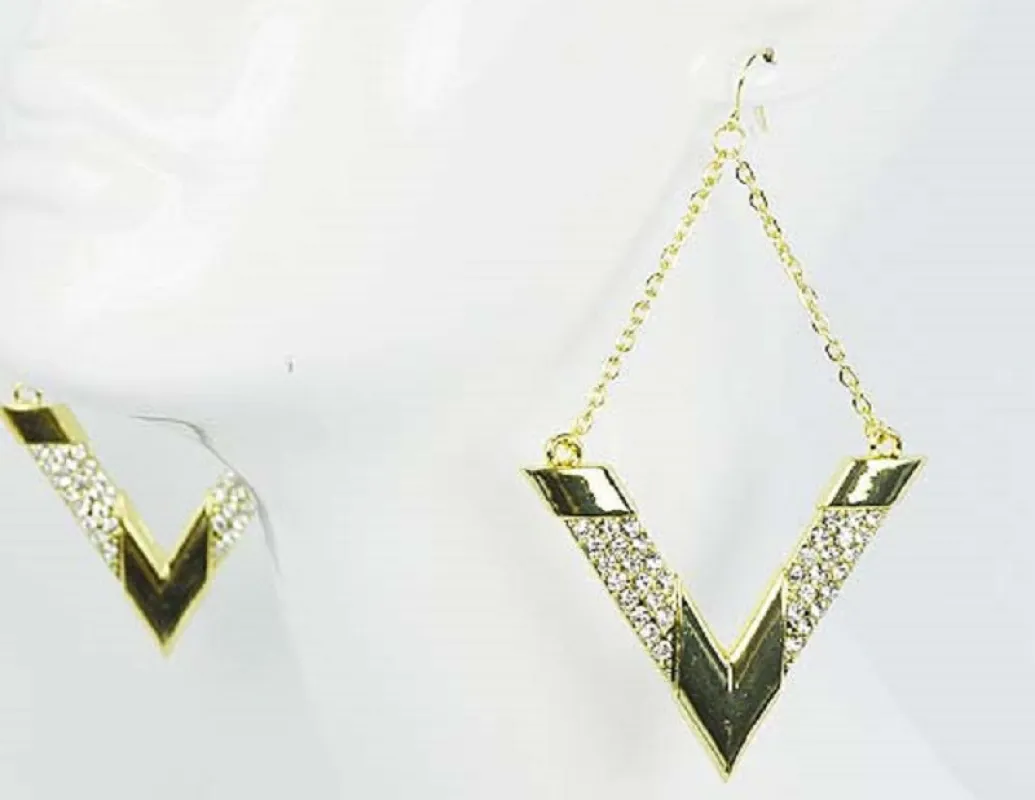 GOLD TRIANGLE CLEAR STONES ( 1080 GDCLR ) sold by Oh My Jewelry
