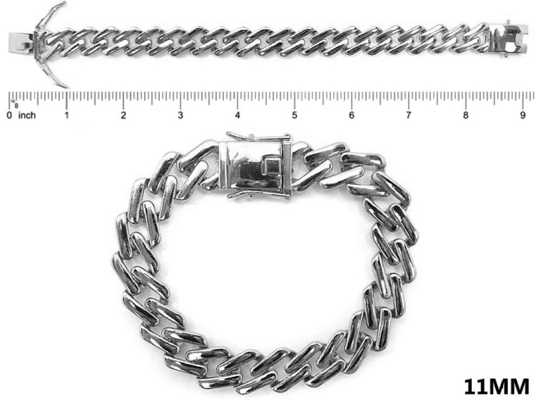 SILVER CHAIN BRACELET ( 5573 RH ) made by Oh My Jewelry