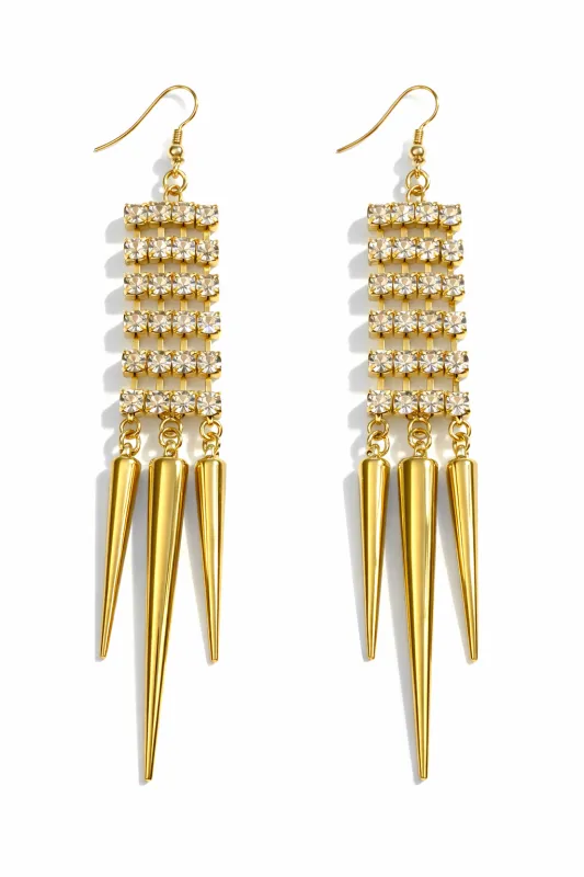 DANGLING GOLD EARRINGS ( 4822 GCL ) made by Oh My Jewelry