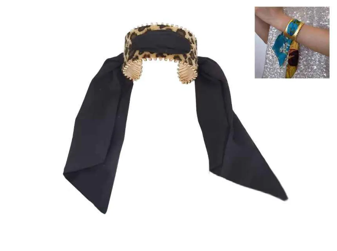 BLACK GOLD LEOPARD PRINT CUFF BANGLE ( 1619 GDLPBK ) sold by Oh My Jewelry