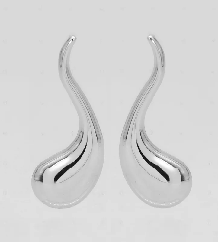 SILVER DROP EARRINGS ( 6863 SIL ) sold by Oh My Jewelry