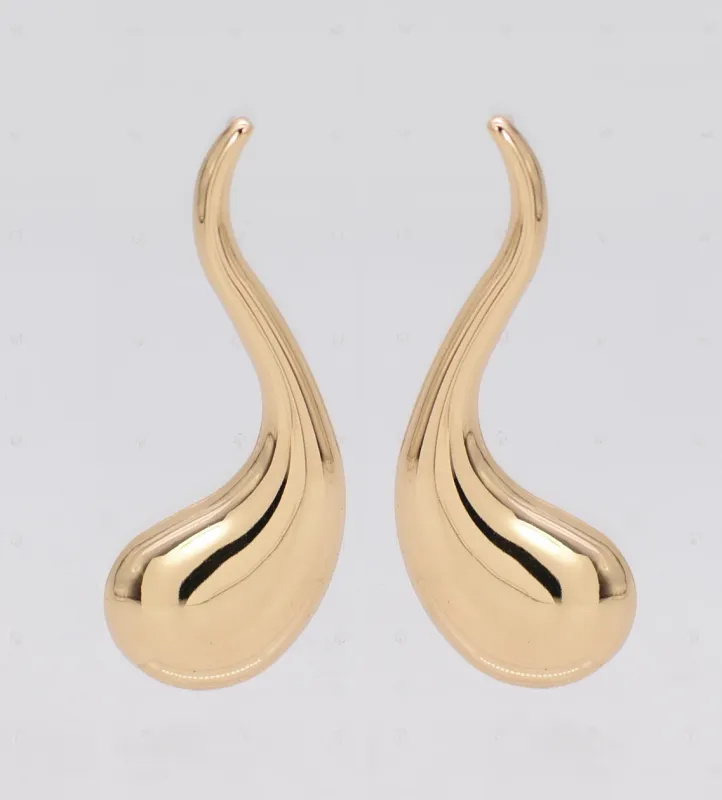 GOLD DROP EARRINGS ( 6863 GOL ) sold by Oh My Jewelry