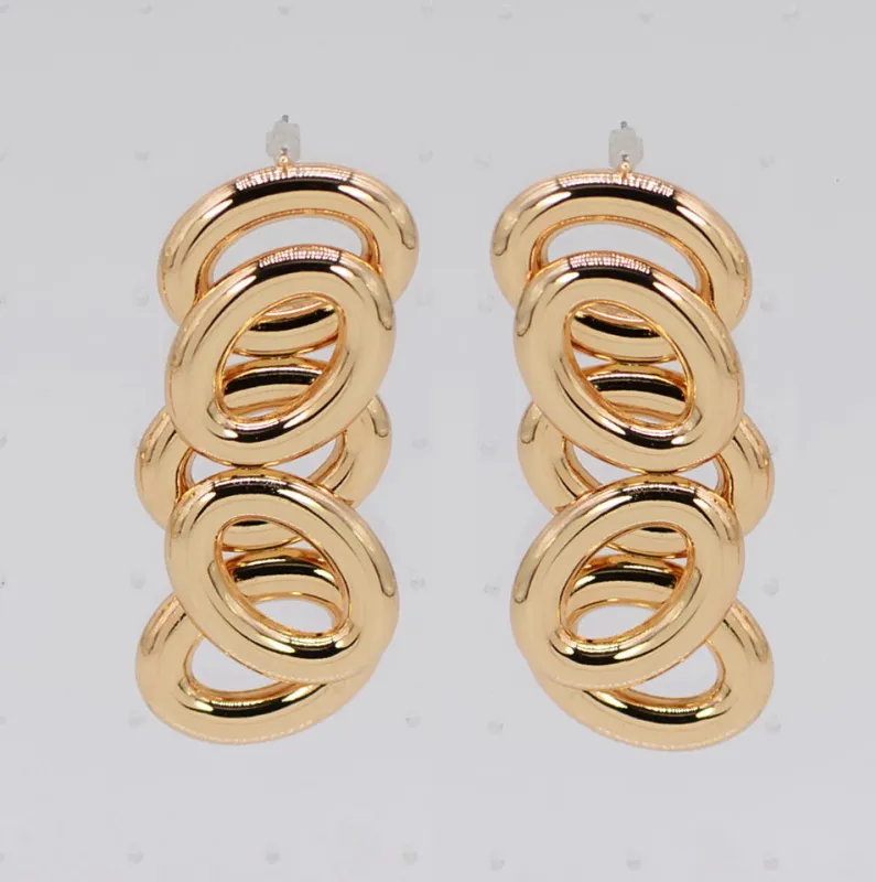 GOLD RING EARRINGS ( 6744 GOL ) sold by Oh My Jewelry