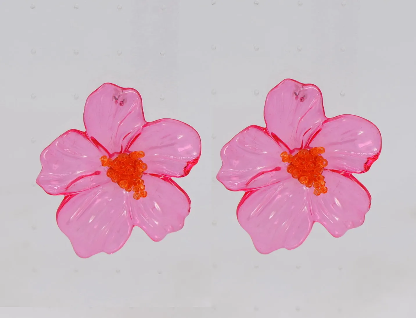 FUCHSIA FLOWER EARRINGS ( 6677 FUS ) sold by Oh My Jewelry