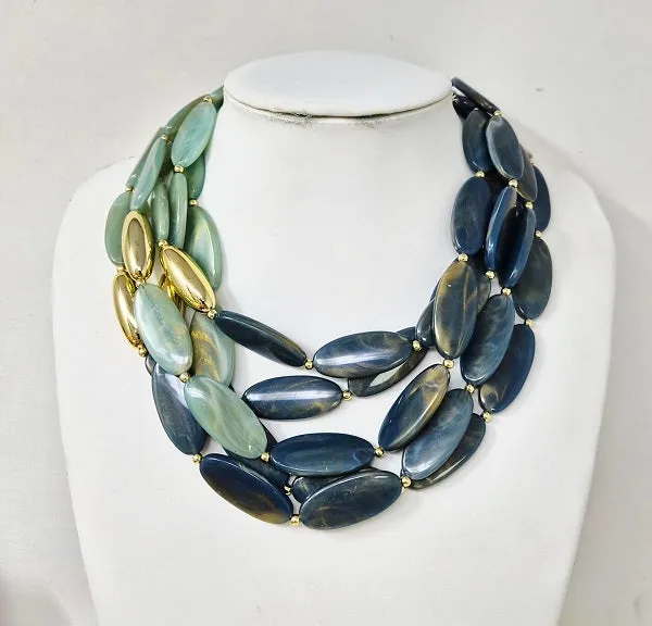 MINT BLUE NECKLACE ( 11409 MNBL ) sold by Oh My Jewelry