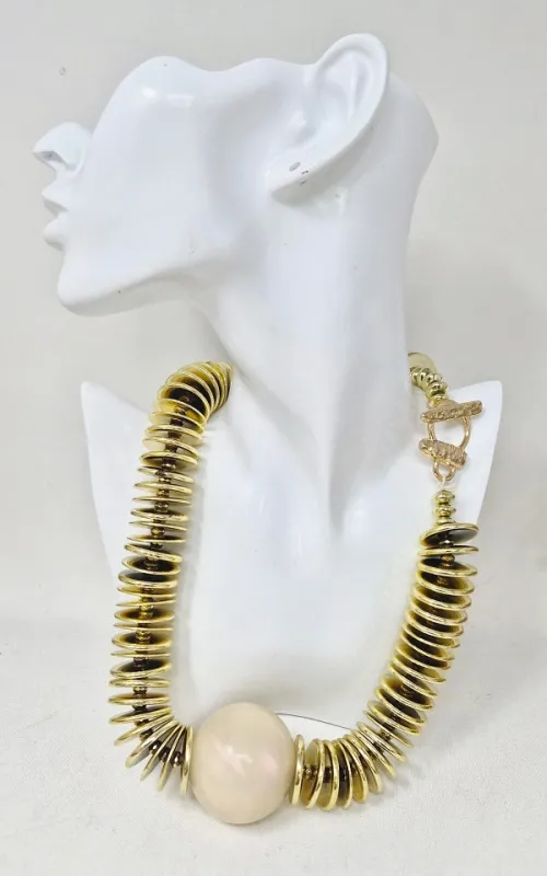 GOLD NECKLACE SET ( 11304 G ) made by Oh My Jewelry