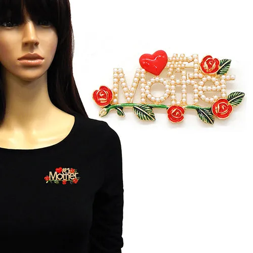 GOLD CREAM #1 MOTHERS DAY BROOCH ( 2234 GDCRM ) sold by Oh My Jewelry