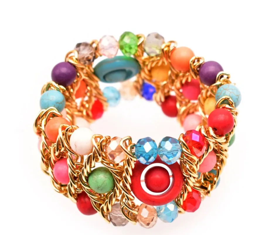 MULTICOLOR STRETCH BRACELET ( 12774 GMU ) sold by Oh My Jewelry