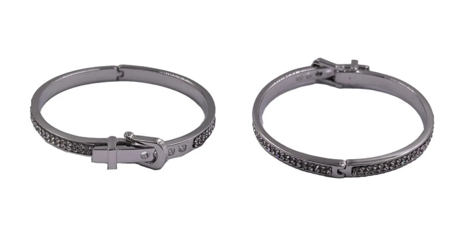 SILVER CLEAR BANGLE ( 0377 3C ) made by Oh My Jewelry