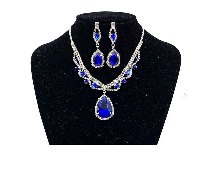 RHINESTONE CRYSTAL NECKLACE SET ( 0274 1S ) sold by Oh My Jewelry