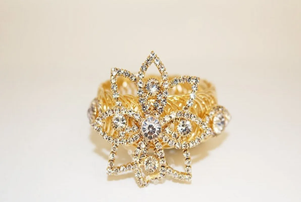 GOLD RHINESTONE BRACELET ( 1166 GCRY ) made by Oh My Jewelry