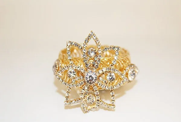GOLD RHINESTONE BRACELET ( 1166 GCRY ) sold by Oh My Jewelry