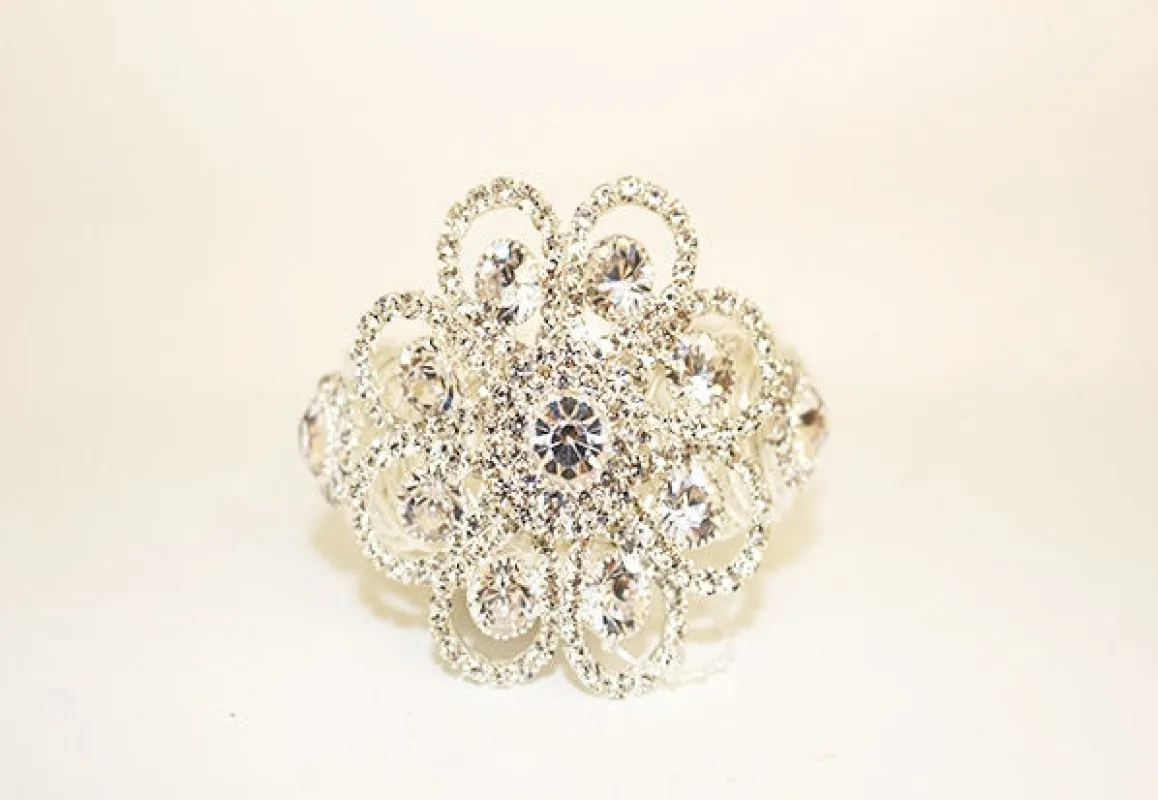 SILVER RIHINESTONE BRACELET ( 1165 SCRY ) made by Oh My Jewelry