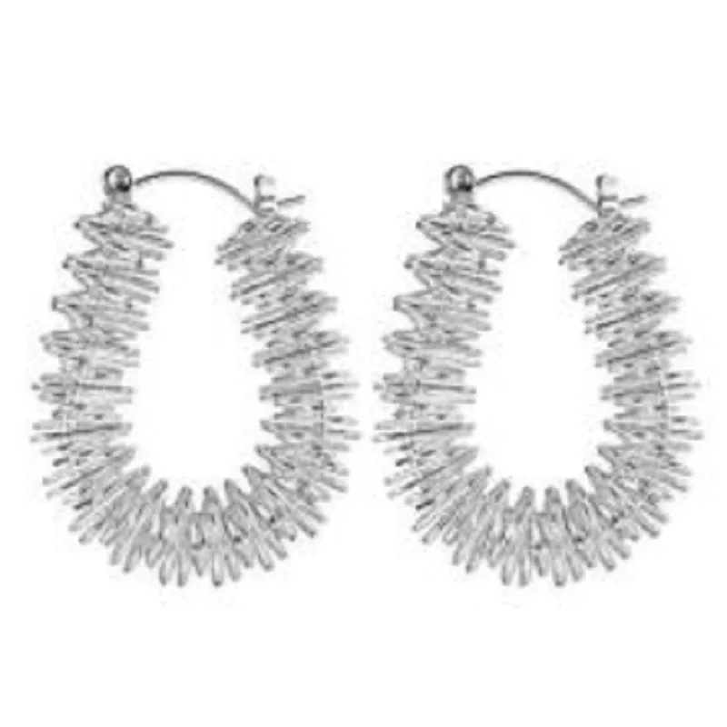 SILVER HOOP EARRINGS ( 9668 R ) made by Oh My Jewelry