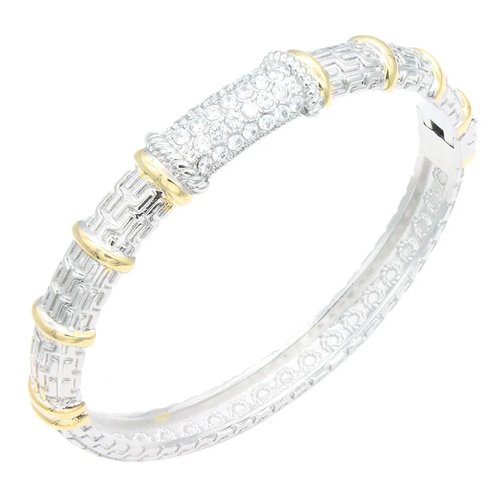 SILVER GOLD BANGLE ( 308 2T ) sold by Oh My Jewelry