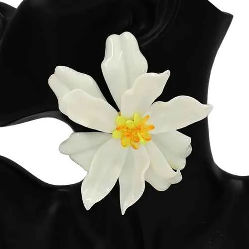 WHITE FLOWER EARRINGS ( 2870 WT ) sold by Oh My Jewelry