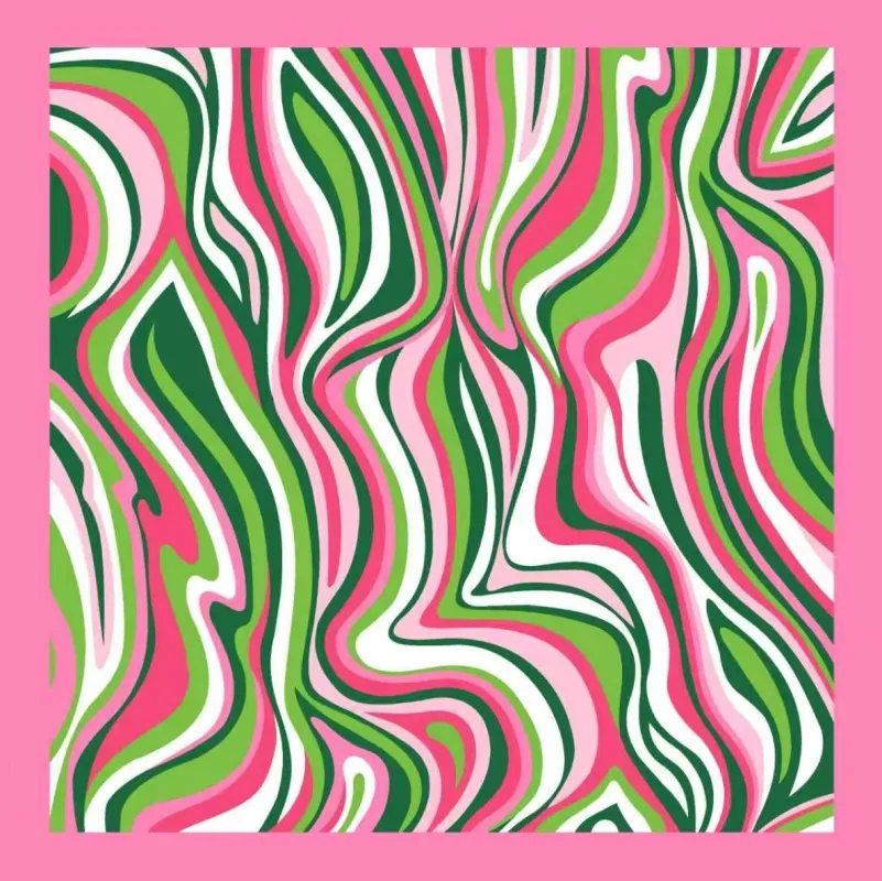 PINK GREEN SCARF ( 1538 ) made by Oh My Jewelry