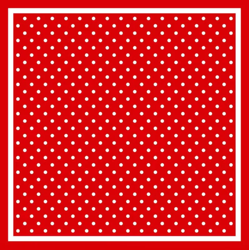 RED WHITE POLKA DOT SCARF ( 1537 RD ) made by Oh My Jewelry