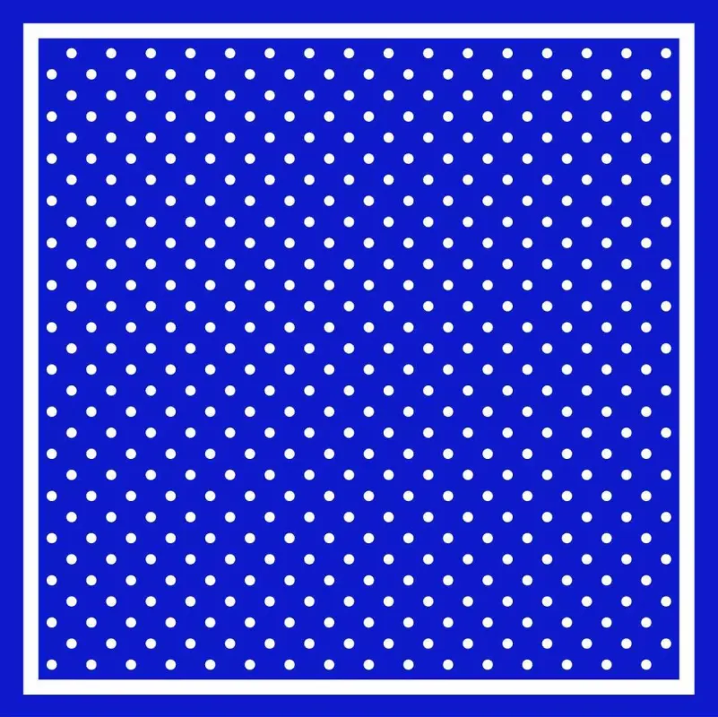 BLUE WHITE POLKA DOT SCARF ( 1537 BL ) made by Oh My Jewelry