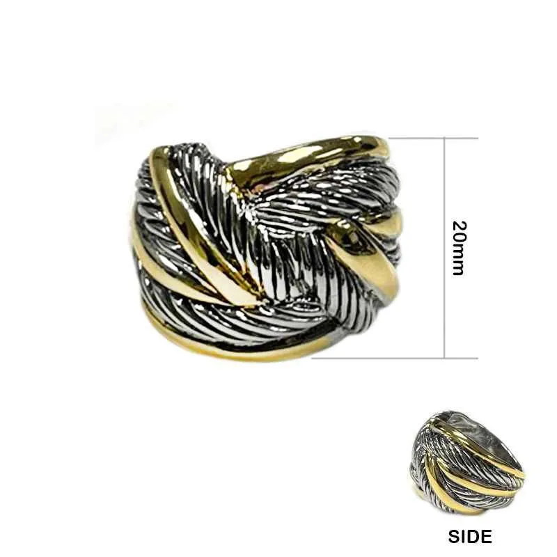 SILVER GOLD RING SIZE 8 ( 3275 8 ) made by Oh My Jewelry