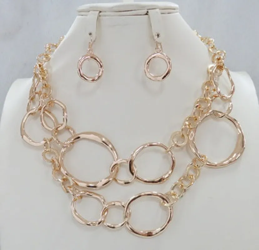 GOLD CHAIN LINK NECKLACE ( 5055 G ) made by Oh My Jewelry