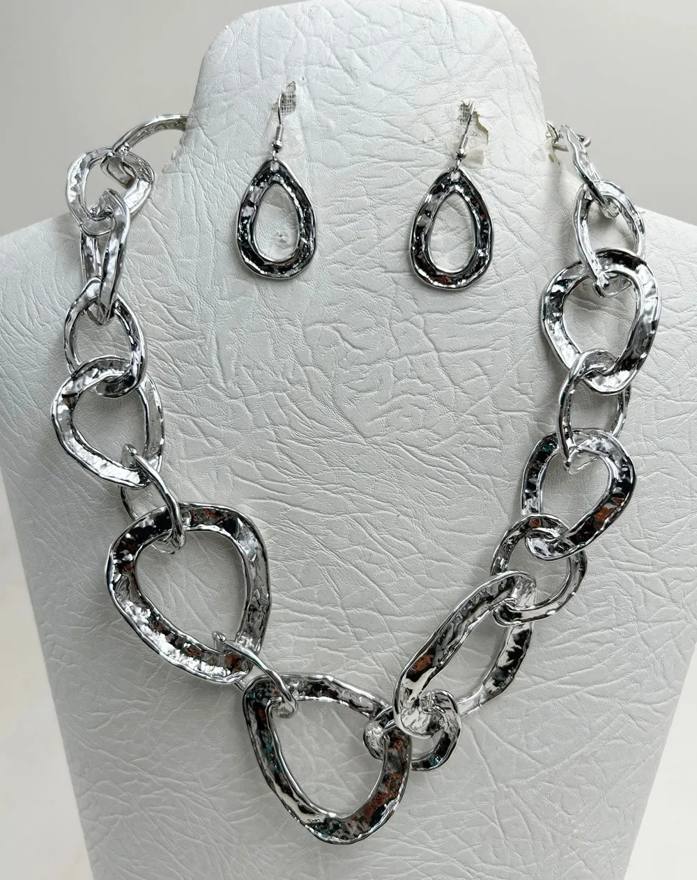 SILVER LINK NECKLACE SET ( 5362 S ) sold by Oh My Jewelry
