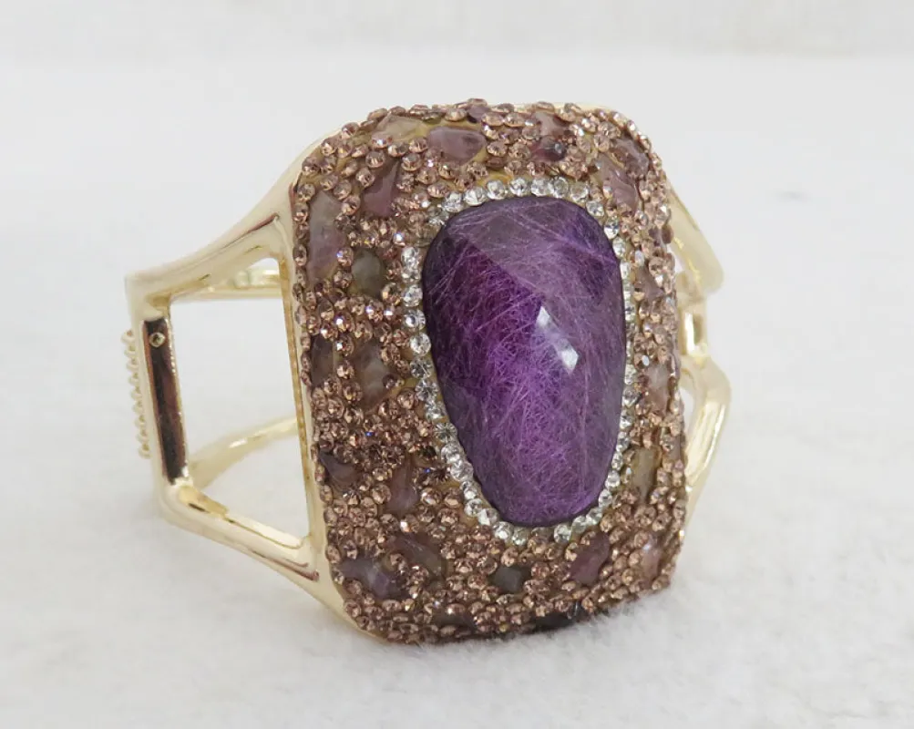 GOLD PURPLE BANGLE ( 995 PP ) made by Oh My Jewelry