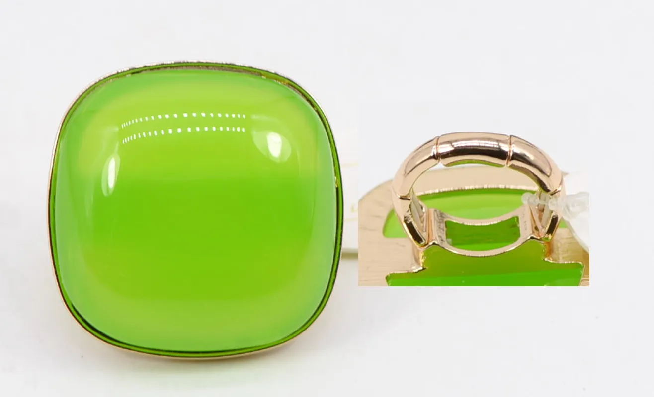 GOLD GREEN STRETCH RING ( 1028 GLLIM ) sold by Oh My Jewelry