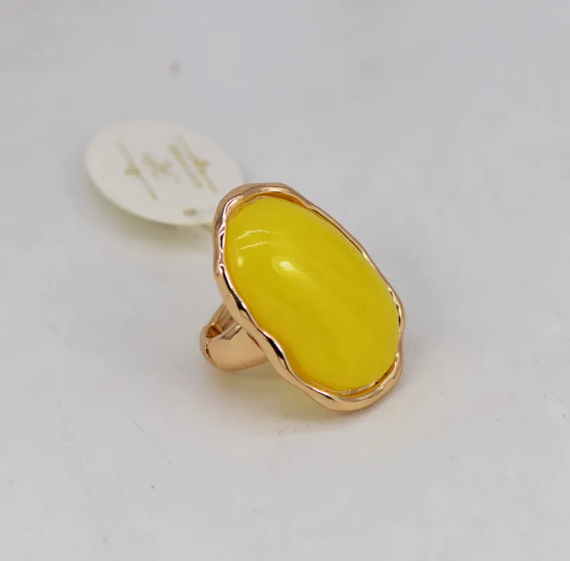 GOLD YELLOW STRETCH RING ( 1023 GLYEL ) sold by Oh My Jewelry