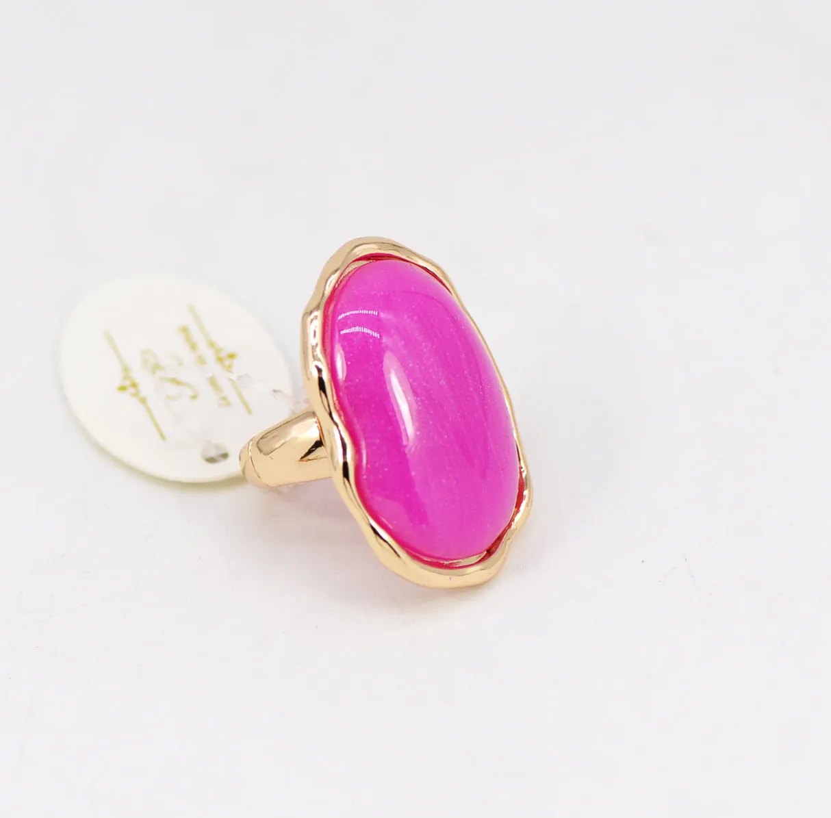 GOLD FUCHSIA STRETCH RING ( 1023 GLFUS ) sold by Oh My Jewelry