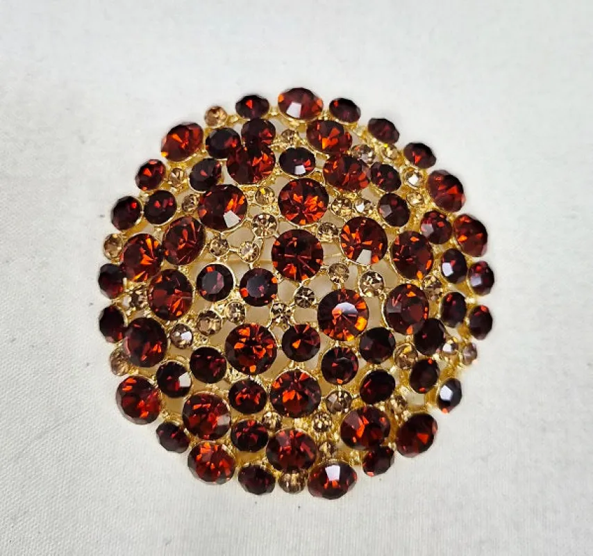 GOLD BROWN BROOCH ( 10034 GBR ) made by Oh My Jewelry